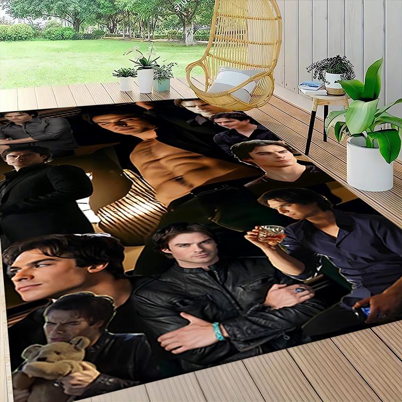 Vampire Diaries Stefan'S Journey Carpet Rug Soft Washable Antislip Home Living Room Sofa Mats Personalized Christmas Rug