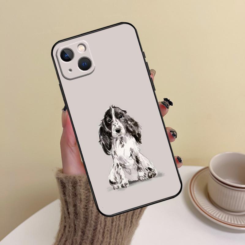 Cartoon Cocker Spaniel Handyhülle Für iPhone 16 Pro Max 14 13 12 11 15 17 Pro Max mini Plus 16e 17 Air Cover Funda