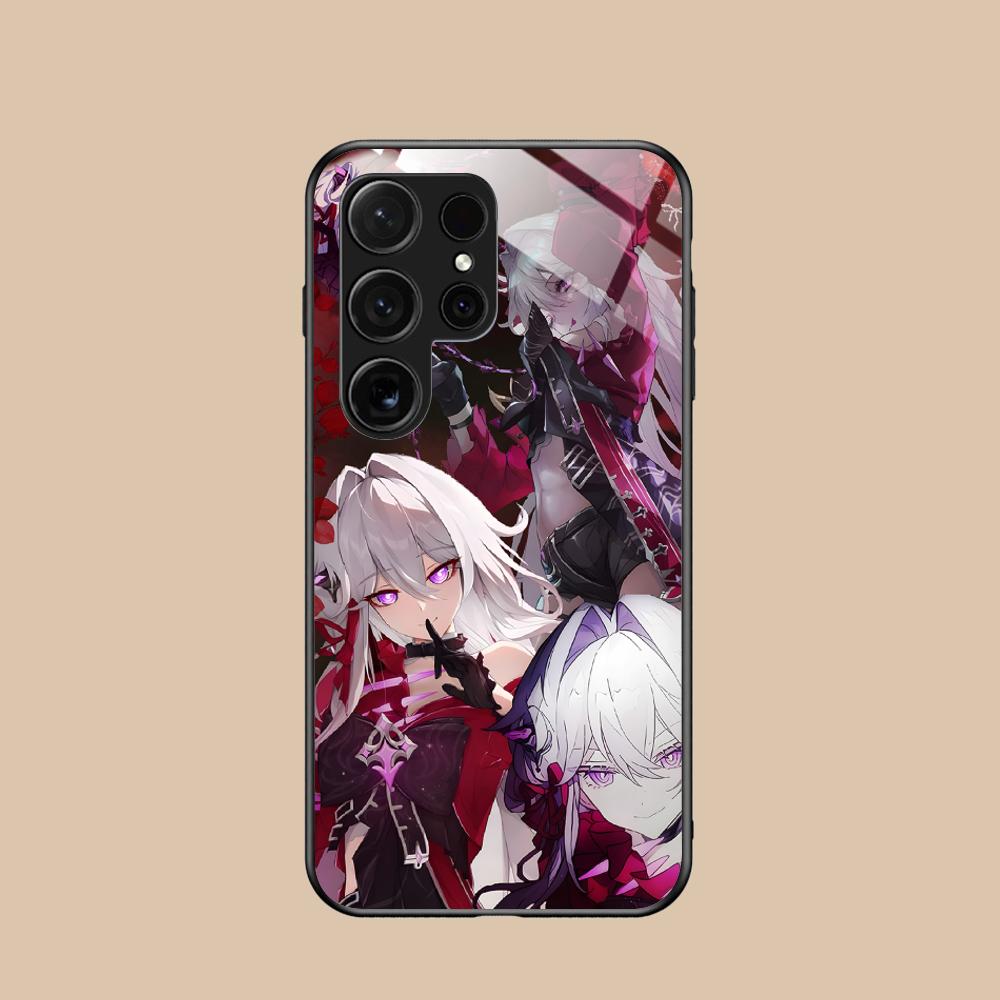 HSR Thelema Glass Mobile Phone Case for Samsung Galaxy S26 S25 S24 S23 S22 S21 S20 Note20 Plus FE Ultra Colorful Cover