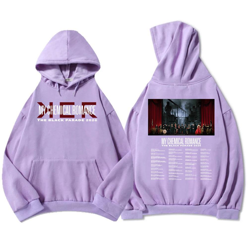 THE BLACK PARADE 2026 Tour Hoodies Rock Band My Chemical Romance Sweatshirts Winter Long Sleeve Fleece Print Hoody