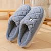 Baotou cotton slippers women's warm cotton shoes 2025 winter new home fleece non-slip cotton drag couple hair slippers