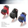 Motorcycle Gloves Men's Motorcycle Outdoor Racing Riding Equipment Palm Protection Breathable Half Finger Knight Anti Fall Gloves