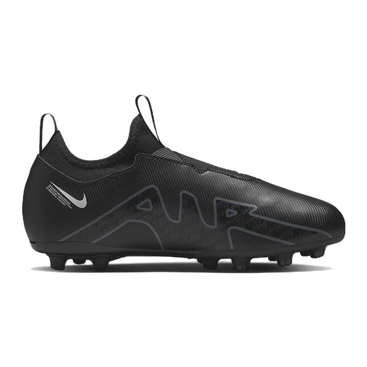 Nike Air Zoom Vapor 15 Synthetikleder Runde Zehenpartie Schnürschuhe Rutschfest Stoßdämpfend Langlebig Low-Top Fußballschuhe Kinderfußballschuhe Schwarz DJ5618-001