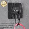 Transparent No-Drill Wall-Mounted Adhesive Hooks for Kitchen Storage