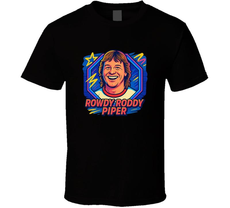Rowdy Roddy Piper Retro Wrestling Cartoon Unisex T-Shirt S
