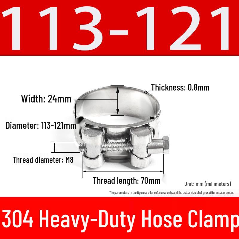 304 Stainless Steel European-Style Single Head Hose Clamp