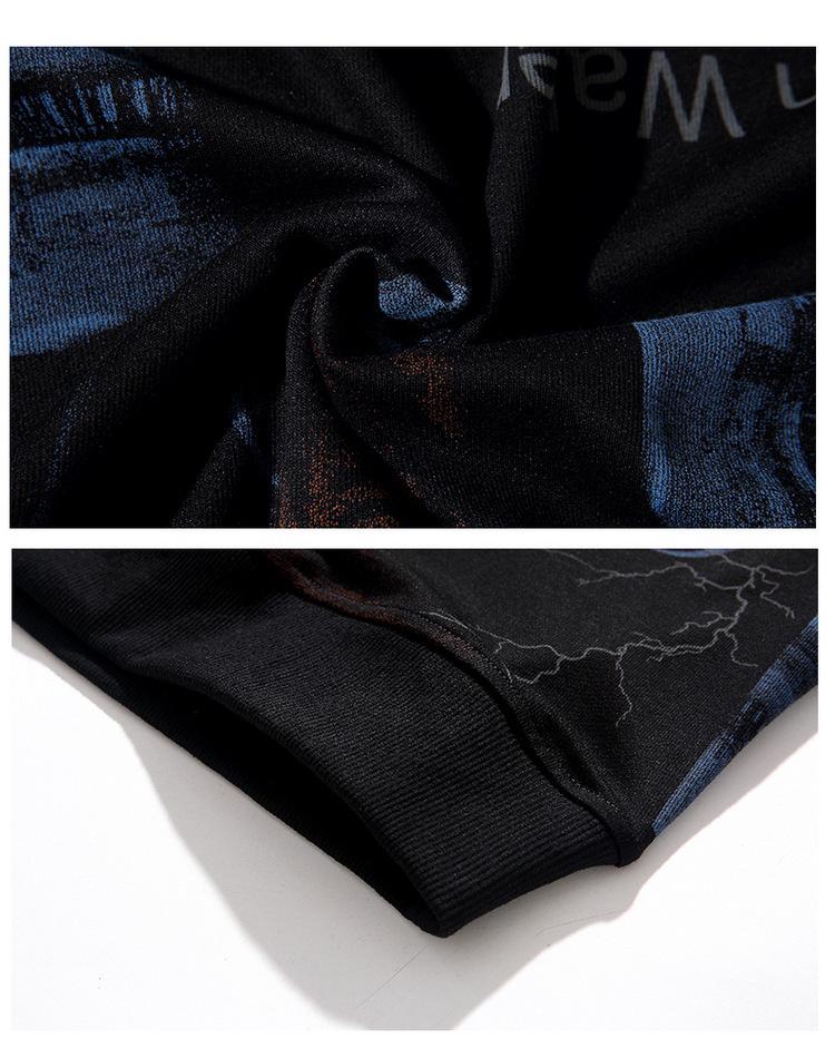 2020 Winter Plus Velvet Thickened Trendy Plus Size Men's Round Neck Sweatshirt