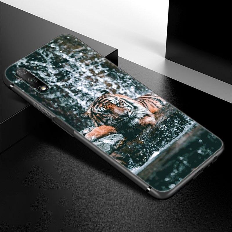 Husă Telefon Animal Leu Tigru Pentru Huawei Honor 7A 8A 9X 20 Pro 8 10X Lite 9A 8C 9C 20E 7S 8S 20S 8X 10i 20i 30i Husă Moale Neagră