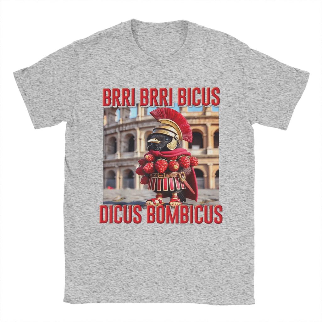 Bri Bri Bicus Dicus  Italian Brainrot Meme T-Shirt for Men  Novelty Cotton Tees O Neck Short Sleeve T Shirts Graphic Tops