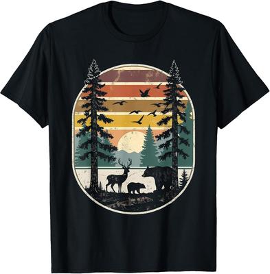 Trees Wildlife Nature Vintage Forest T-Shirt