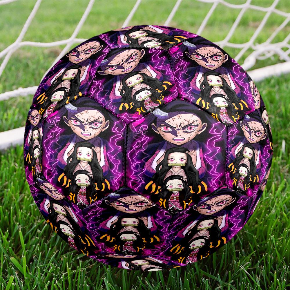 Pallone da Calcio Dimensione 5 con Stampa Demon Slayer, Pallone da Calcio Standard per Partite Sportive e Allenamenti di Squadra, Regalo Ideale per i Fan del Calcio
