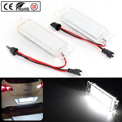 2Pcs Error Free LED License Number Plate Light Lamps For Opel Astra H J K Corsa Zafira Insignia Vectra Meriva Adam or
