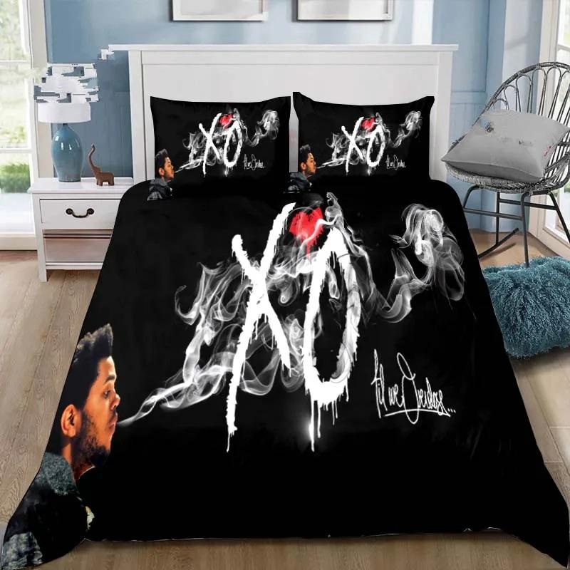Sänger XO The Weeknd Bettwäsche-Sets Exquisites Bettwaren-Set Bettbezug Bettdecke Set Bettwäsche-Set Kindergeburtstagsgeschenk 135x200cm