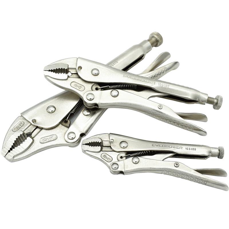 EVER POWER C-Series 10-inch Round Jaw Locking Pliers with Cutter