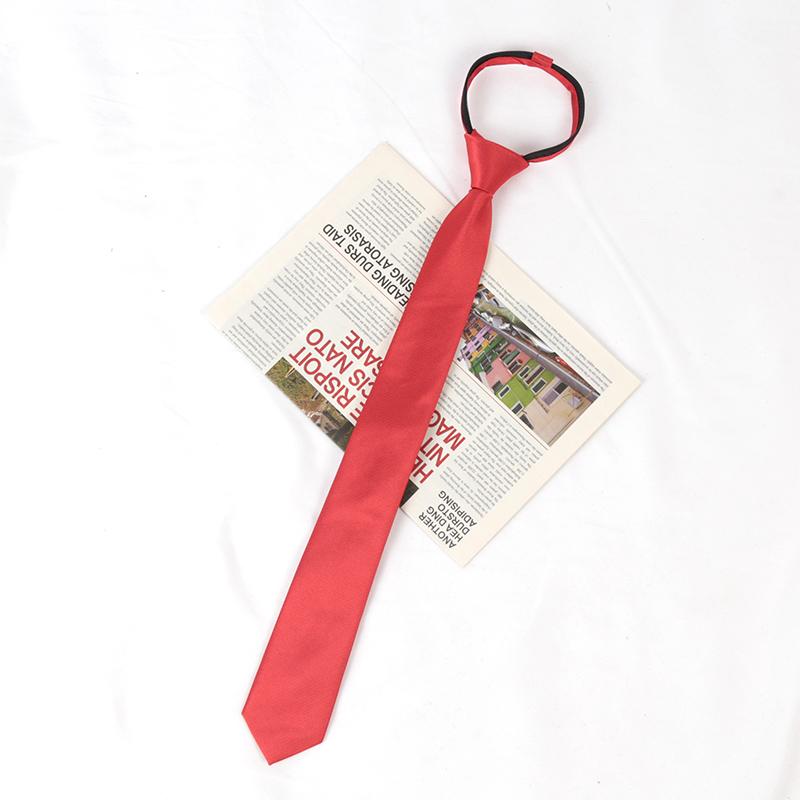 Black Colors Zipper Tie Handmade High Quality Necktie Skinny 6CM Men Ties for Man Women Jacquard Cravat Business Party Corbatas