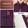 Elderly Women's Winter Cotton Padded Jacket - Grandma's Zodiac Year Wedding Banquet Outfit