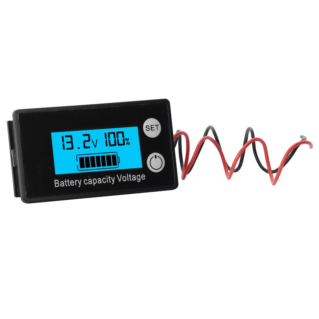 JX?6133 LCD DC Voltage Meter Waterproof Battery Capacity Tester Voltage Monitor DC8?100VBlue