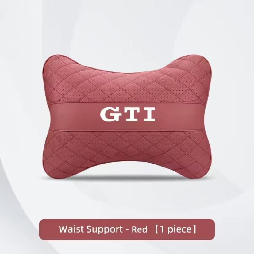 Car Seat Head Support Cushion Lumbar Pillow Interior Accessories For VW GTI Polo Golf Passat Tiguan Arteon CC Taigo T-ROC HubCap