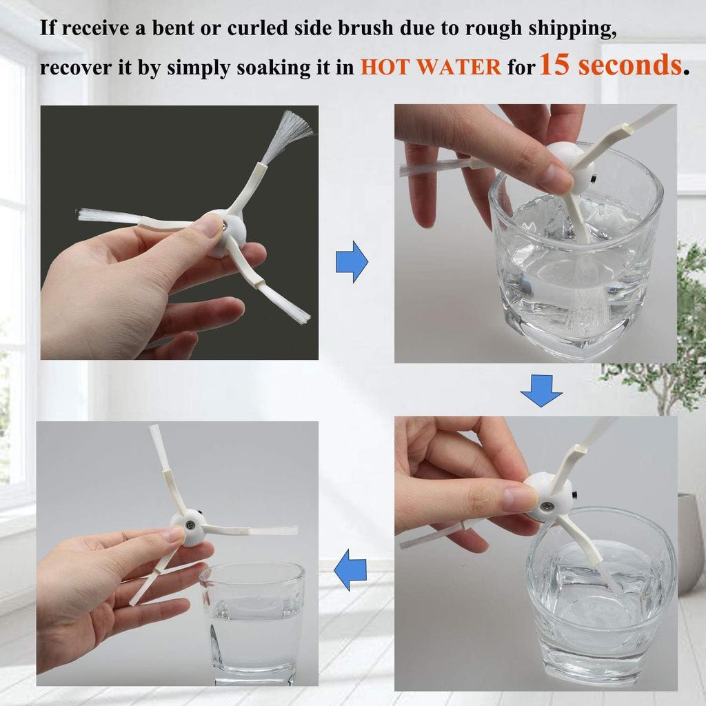 17Pcs Replacement Kit for Roborock S60/S51/S50 Vacuum Cleaner Main Brush Side Brush Mop Cloth Water Tank Filter Set