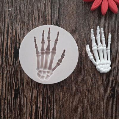 Neueste SKELETT HAND Fondant Kuchen Dekoration Silikonform Fimo DIY Form Werkzeuge