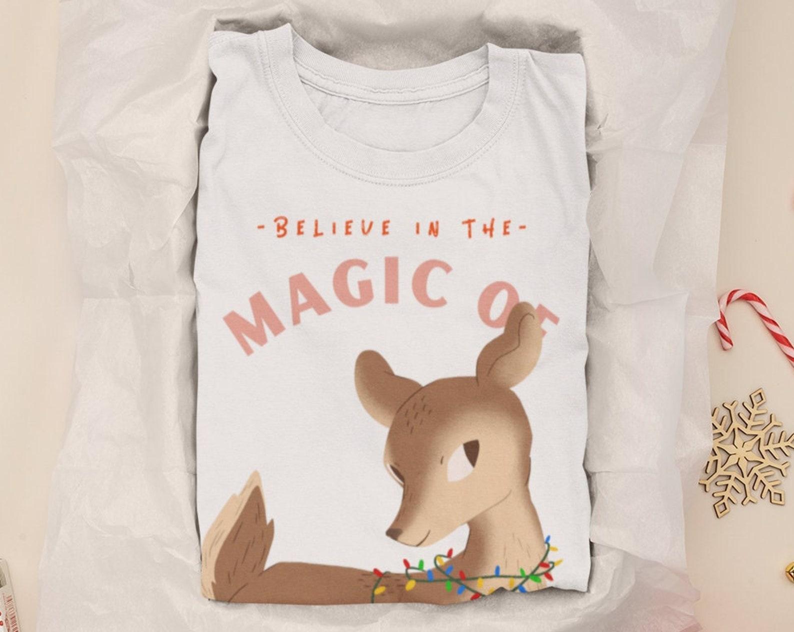 Bambi Christmas - Christmas Cute T shirts - Funny Christmas - Christmas Deer T shirt - Santa Deer Shirt - Christmas Gifts Reindeer 4XL