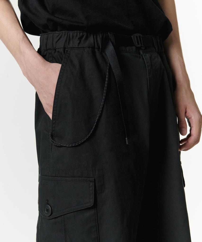 Musinsa Standard [City Leisure] Wide Belted Cargo Pants [Black]