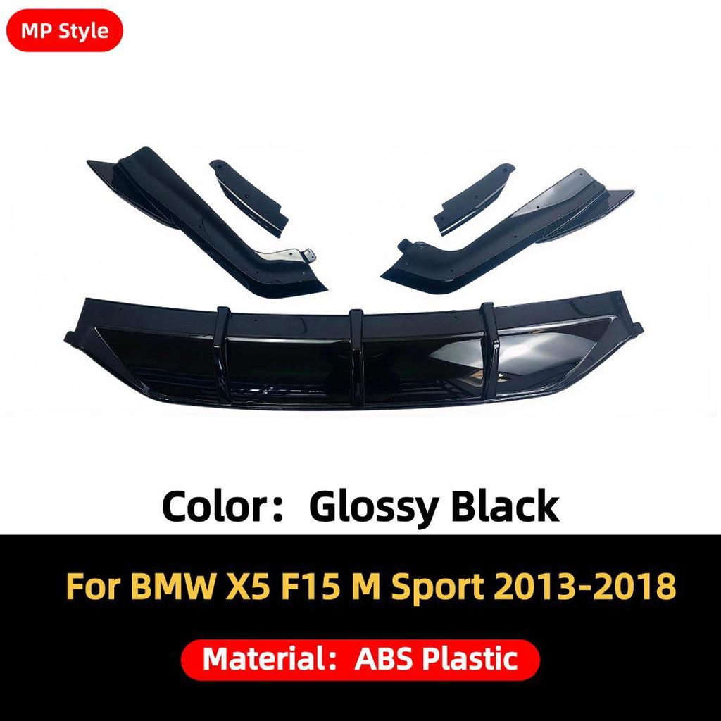 13-18 BMW X5 F15 Sport Style Rear Bumper Lip with Exhaust Tips & Spoiler