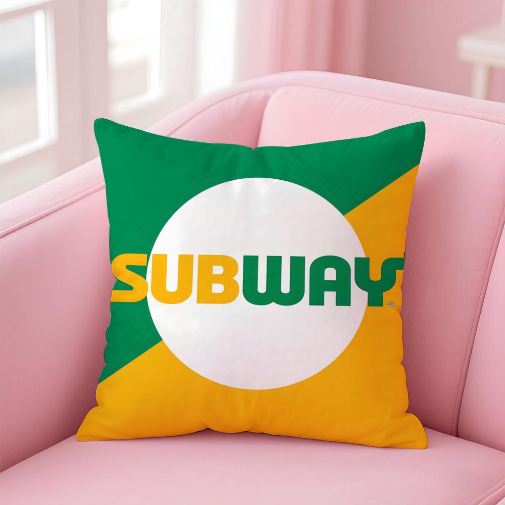S-Subway Cushion Cover Home & Car Multi-Scene Pillow Cover - Reversible, Soft & Durable for Daily Use