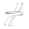 Adjustable Metal Open Bangle Bracelet For Women Fashionable Upper Arm Bracelet Arm Jewelry for Evening Party Banquet
