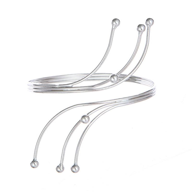 Adjustable Metal Open Bangle Bracelet For Women Fashionable Upper Arm Bracelet Arm Jewelry for Evening Party Banquet