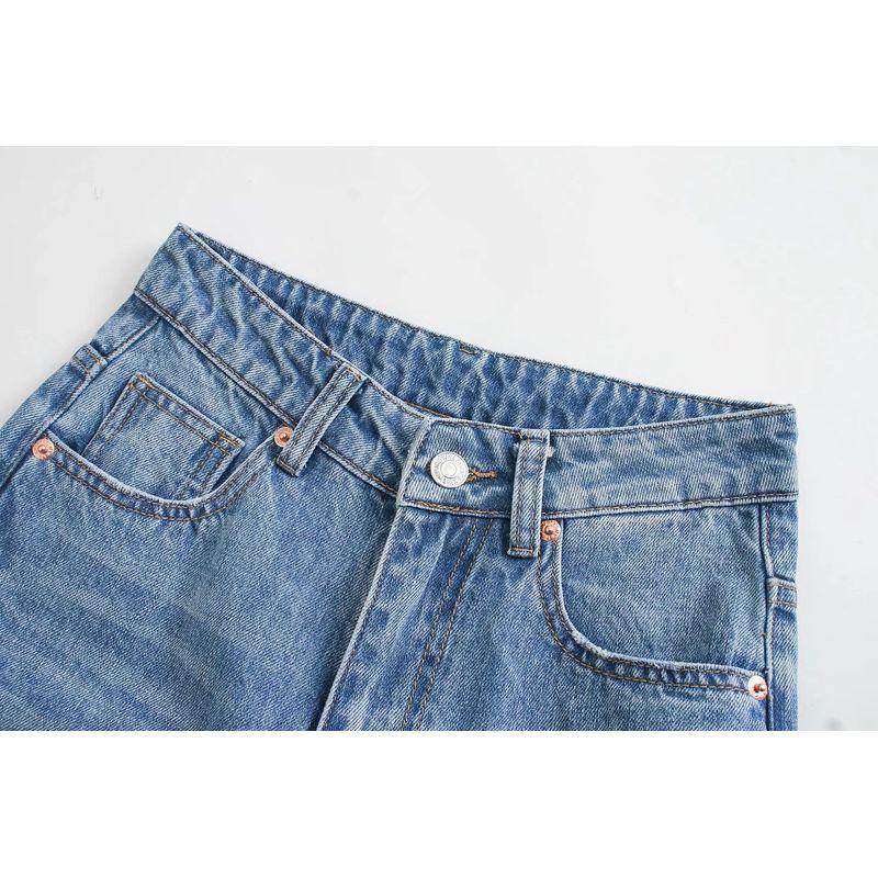 Kaslead New Arrival Fashion Wind High Waist Pants Broken Copper