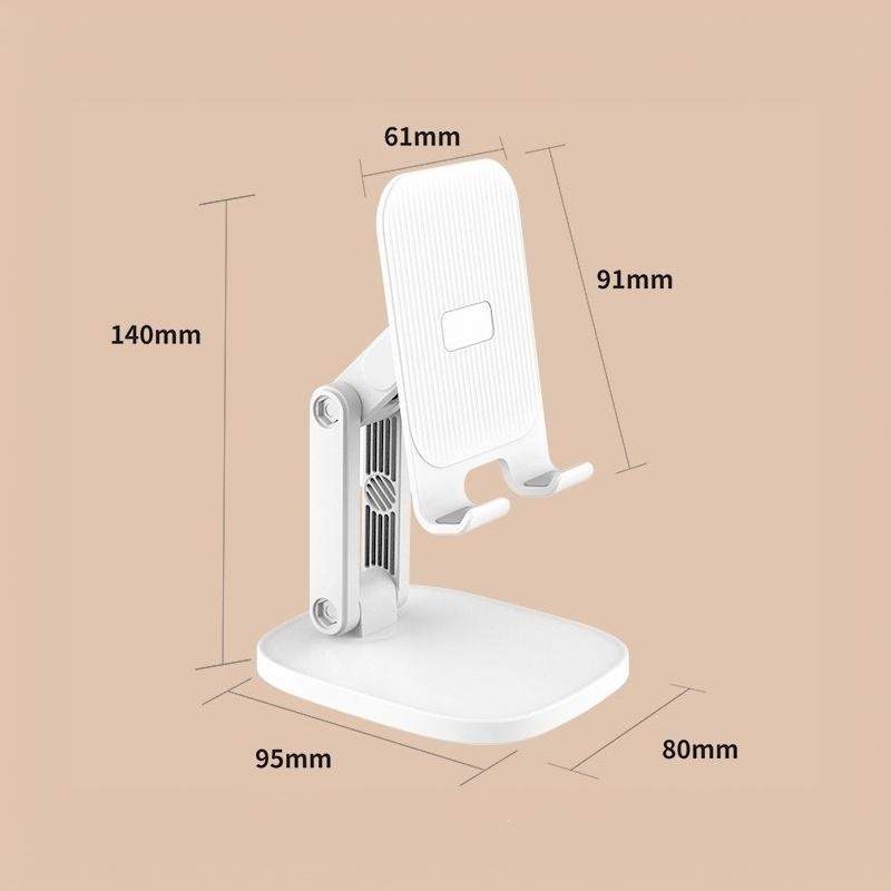 360° Rotating Foldable Desktop Mobile Phone Holder Plastic Stand+Metal Bottom Phone Stand Lazy Universal Tablet Support Stand