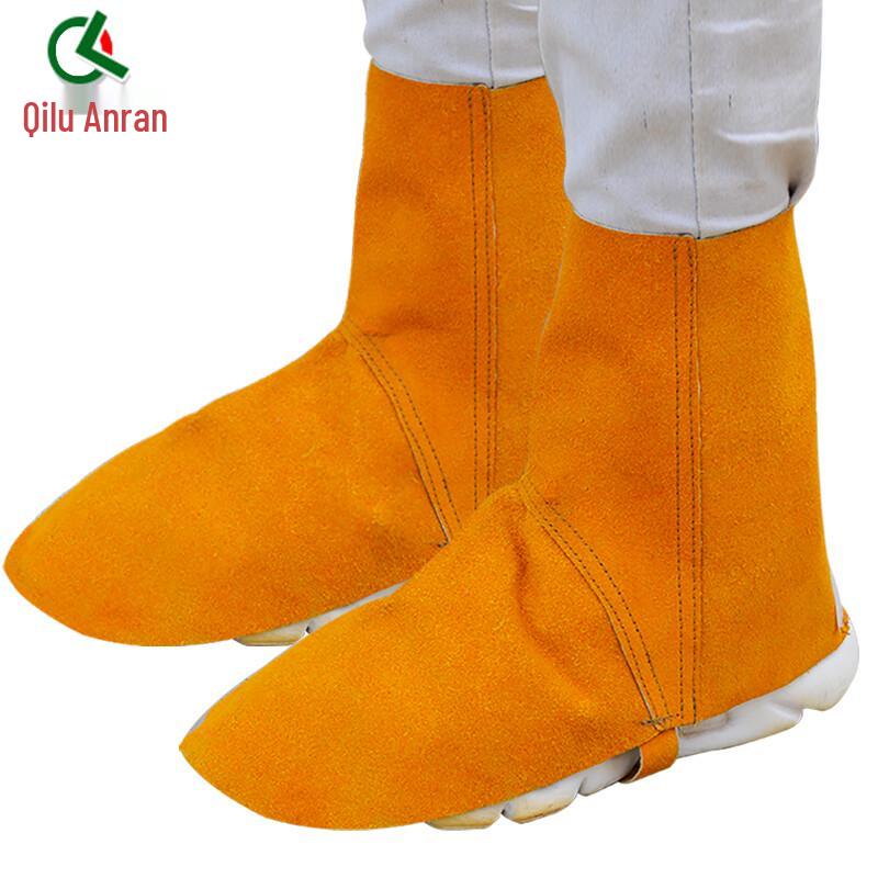 Защитные накладки на ноги для сварки Qilu Anran из натуральной коровьей кожи
