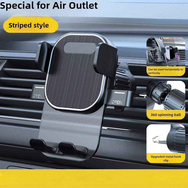 Car Mobile Holder 360° Rotatable Foldable Auto Phone Stand Adjustable Ventilation Opening Support Table Smartphone Grip Bracket