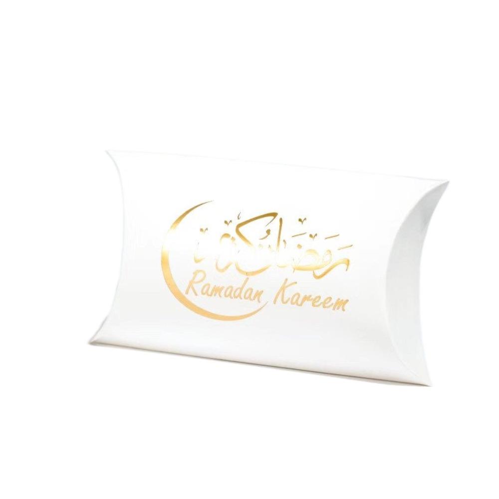 10 Peças Design de Lua Crescente Embalagem de Presentes de Ramadã Sacola de Doces Eid Mubarak Festa Muçulmana Islâmica