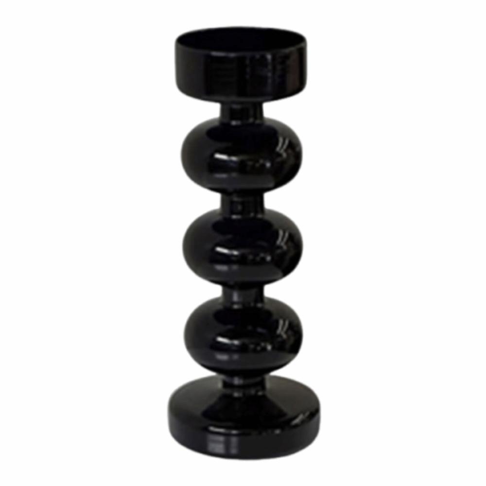 

Elegant Minimalist Candlestick European Style Candle Stands Photo Props Glass Candle Holders Party Black Style B