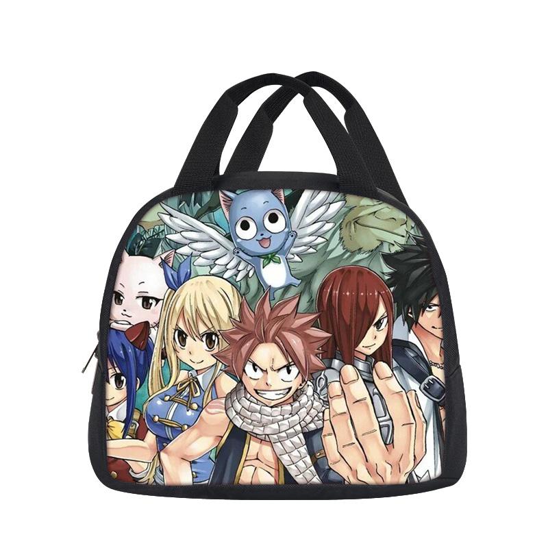 Fairy Tail Cartoon Handbag Insulated Lunch Bag School Bags and Girls Best Gift Stationery Suitable for Juice and Food