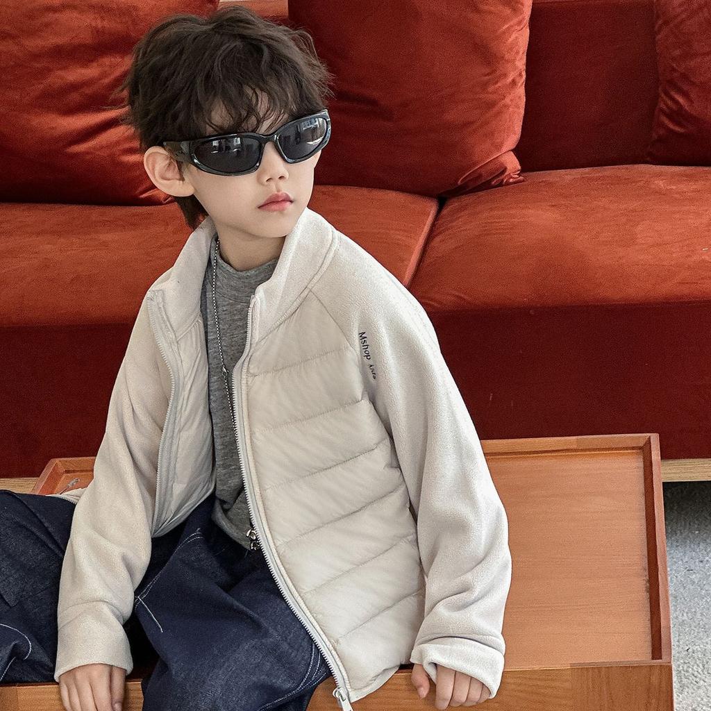 Autumn and Winter Fashionable Children's Patchwork Jackets and Lightweight Tops for Boys