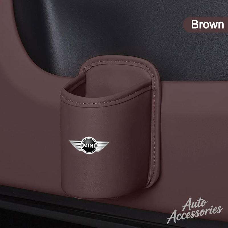 Car Water Cup Box Back Seat Drink Rack Storage Accessories For BMW MINI Cooper One JCW Works Clubman R56 F55 F56 R57 R58 Sticker