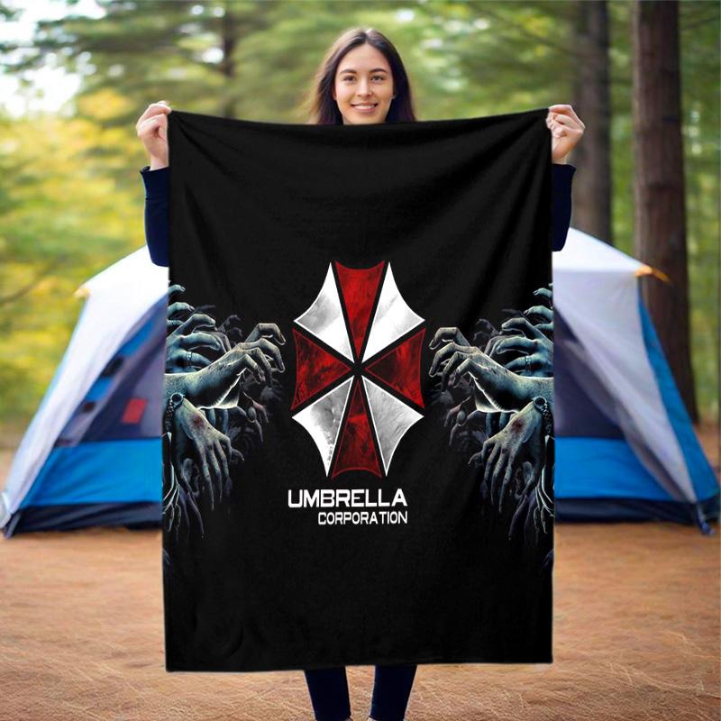The sci-fi game Resident Evil features the Umbrella Corporation blanket a soft home furnishing nap decoration a warm Sherpa blanket for all seasons U3