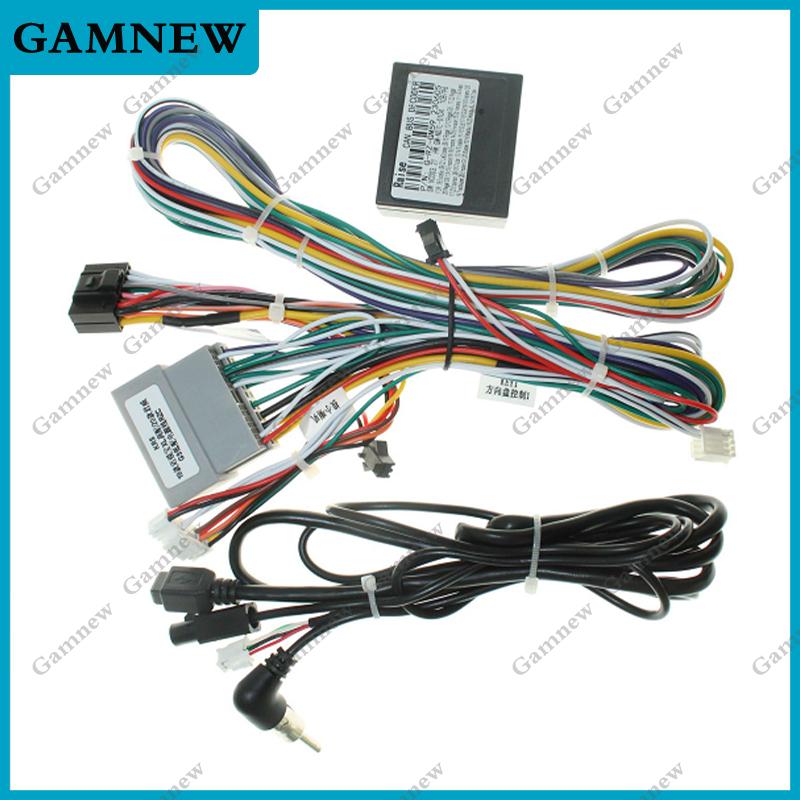 Car 16pin Audio Wiring Harness With Canbus Box For Chevrolet Malibu XL Equinox Stereo Installation Wire Adapter