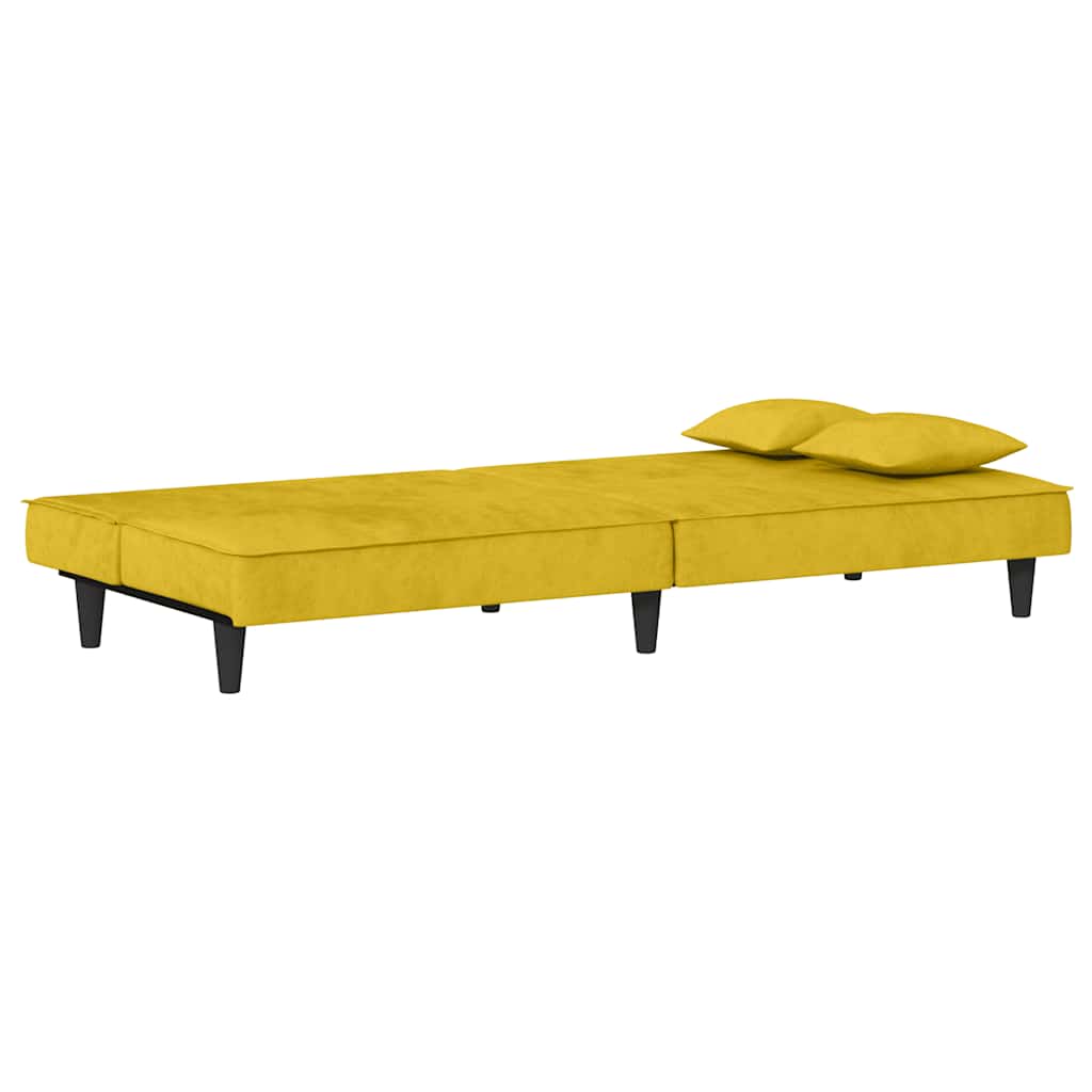 Yellow Velvet Sofa Bed