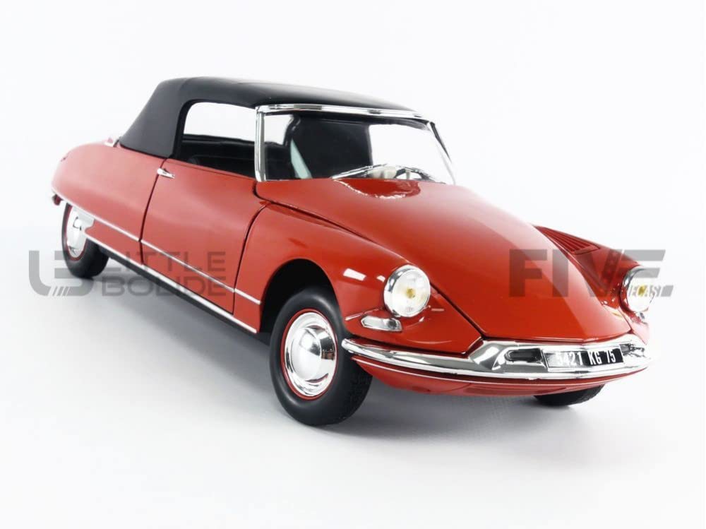 Norev Citroen DS19 Cabriolet 1961 Corail Red 1/18