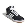 Adidas Neo Hoops 2.0 Mid Round Toe Lace-Up Shock Absorbing Non-Slip Wear-Resistant Basketball Shoes Men Sneakers Black White GY7616