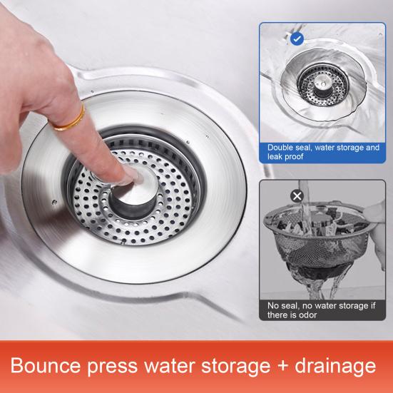 Kitchen Drain Anti-Clogging Strainer Rust-Resistant Universal Sink Sink Stopper