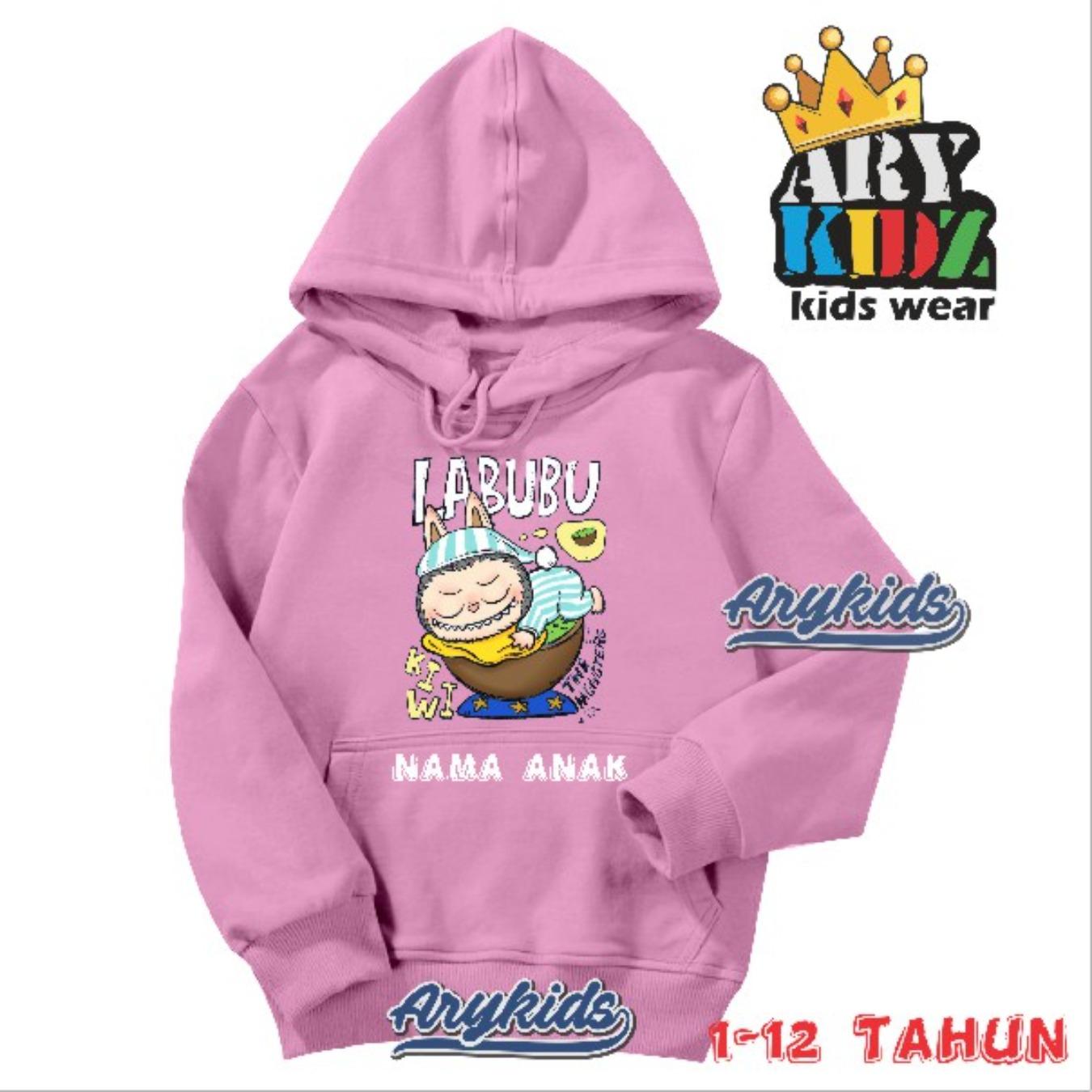 

Детский худи LABUBU, модный универсальный топ для девочки с мультяшным принтом 110