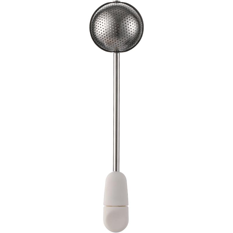 Long Handle Mesh Twisting Tea Ball Infuser Reusable Stainless Steel Tea Steeper Tea Egg Infuser For Loose Leaf Tea