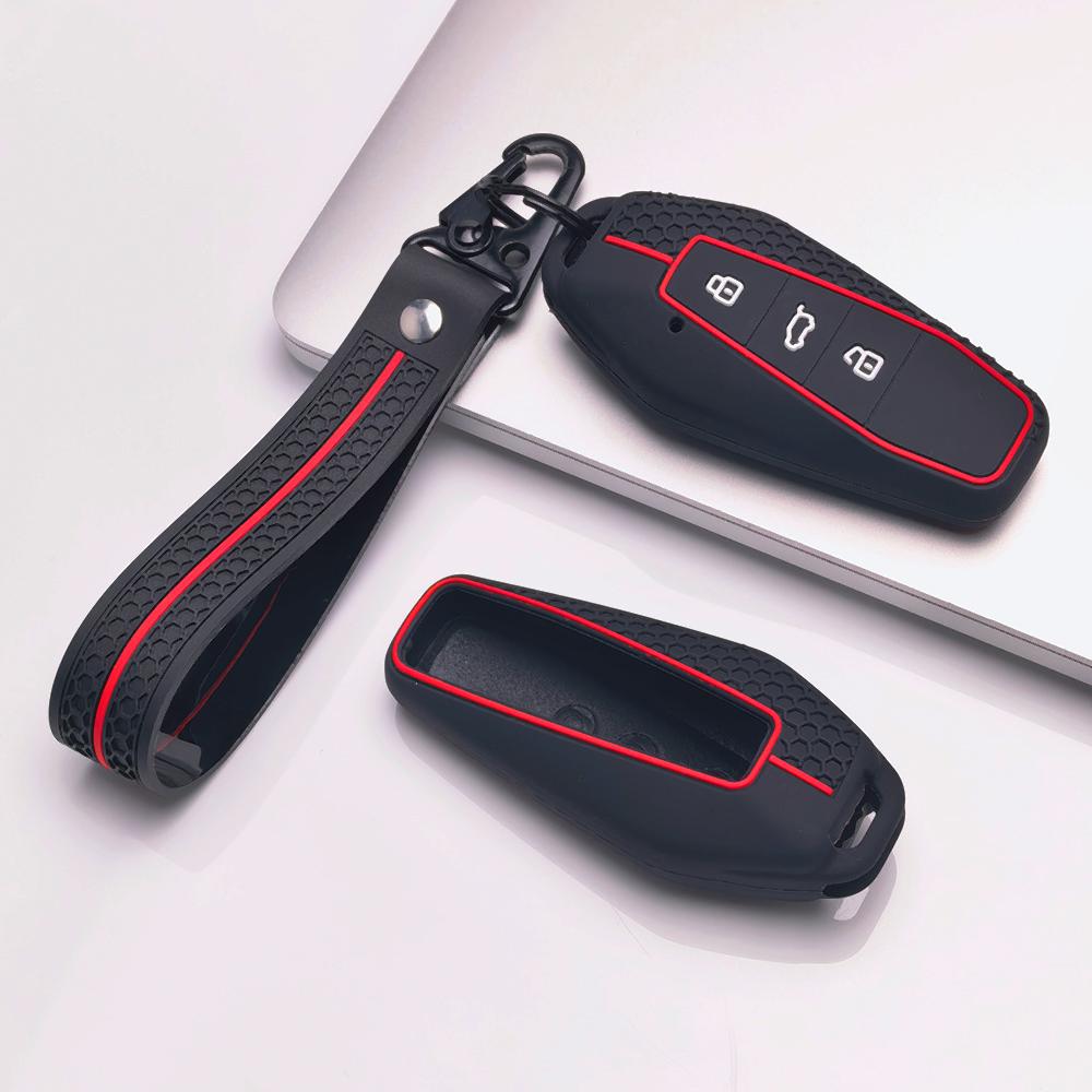 Kryt klíčenky pro Chery GT iCAR Shuxiangjia EQ7 AIQAR EQ5 EQ3 s kroužkem na klíče Povrch odolný proti poškrábání Nárazuvzdorná konstrukce Měkká textura pro úchop