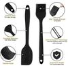 5 Piece Black Kitchen Utensils Set, Cooking Utensils Set Spatula, Whisk, Silicone Dough Scraper, Oil Brush, Non-stick And Heat Resistant Cooking Utens