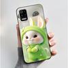 Case For LG K52 Q52 K62 Phone Case Luxury Cute Love Rabbit Funny Ultra Thin Slim Soft Black TPU Silicone Protective Back Cover